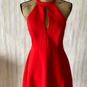GB• Red Open Back Lace Dress
